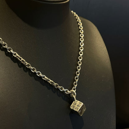 Chrome hearts hoop dice necklace