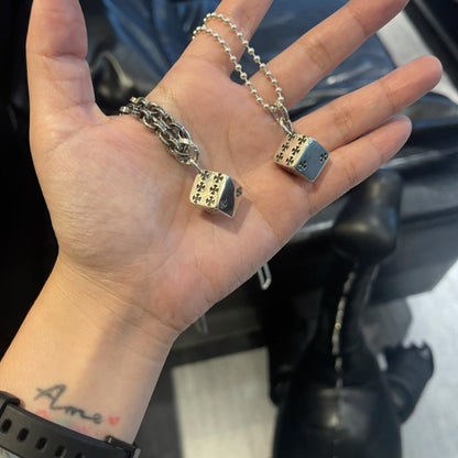 Chrome hearts hoop dice necklace