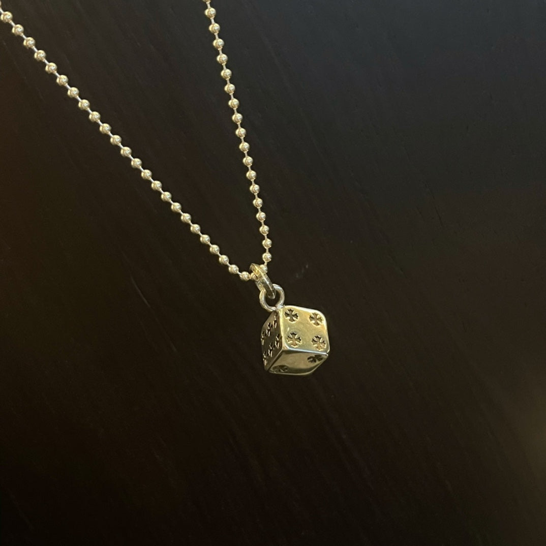 Chrome hearts hoop dice necklace