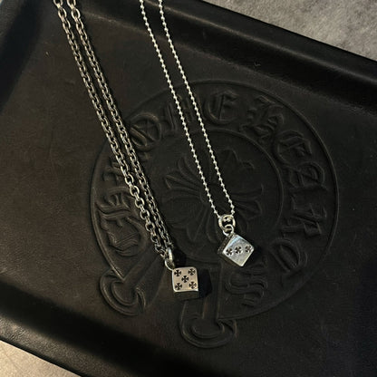 Chrome hearts hoop dice necklace