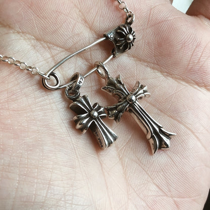 Chrome Hearts  Double Cross Necklace