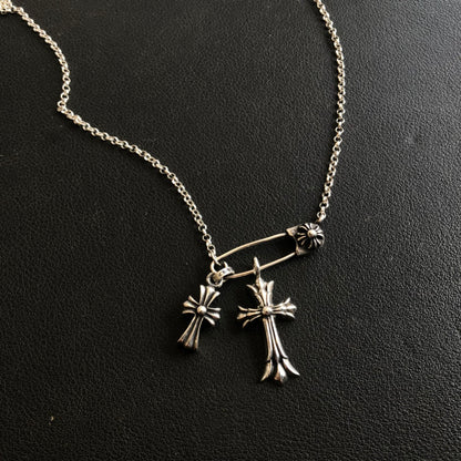 Chrome Hearts  Double Cross Necklace