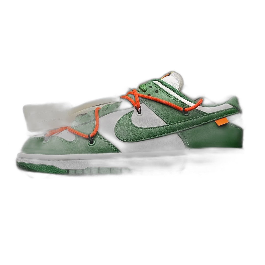 OFF-WHITE × Nike Dunk Low "White/Pine-Green"