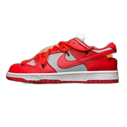 OFF-WHITE × NIKE DUNK LOW UNIVERSITY RED / UNIVERSITY RED-WOLF GREY