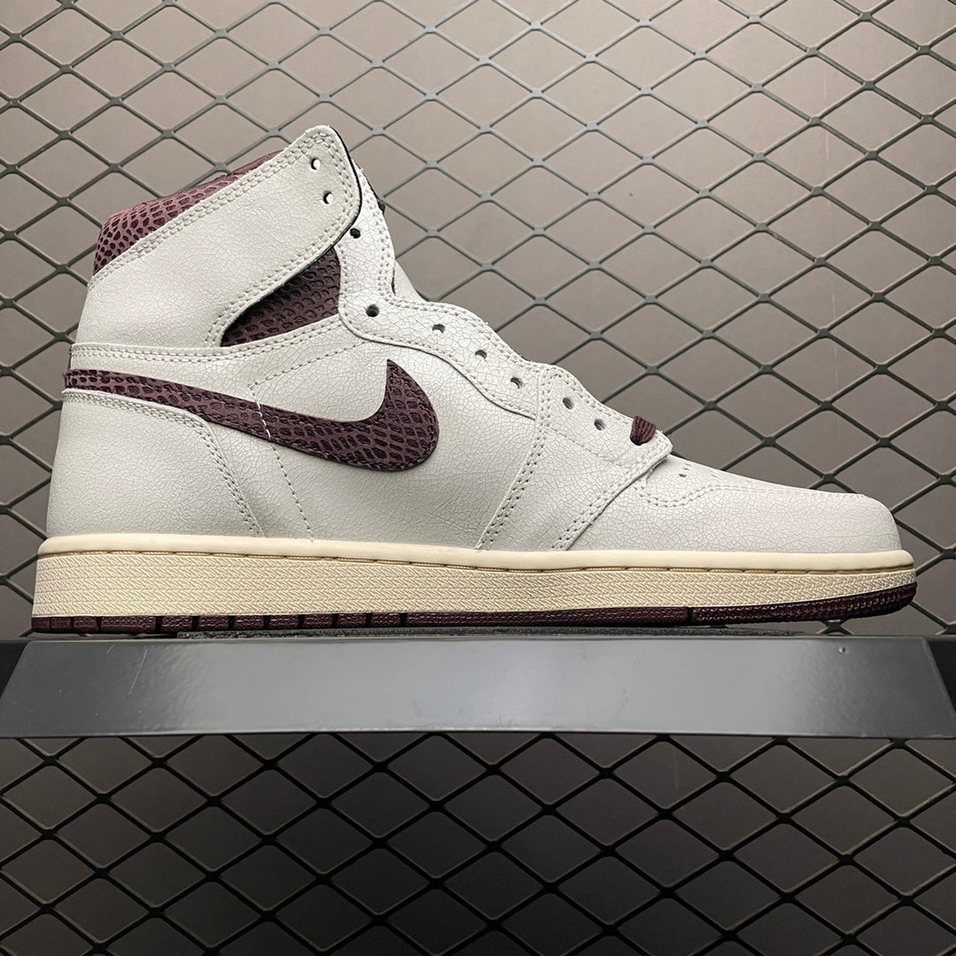 A Ma Maniere × Nike Air Jordan 1 RETRO High OG "Sail and Burgundy"