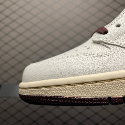 A Ma Maniere × Nike Air Jordan 1 RETRO High OG "Sail and Burgundy"