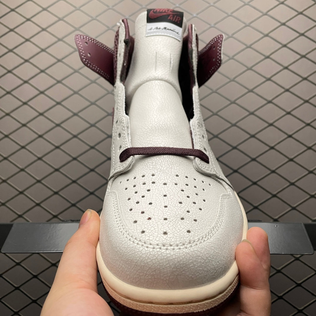 A Ma Maniere × Nike Air Jordan 1 RETRO High OG "Sail and Burgundy"