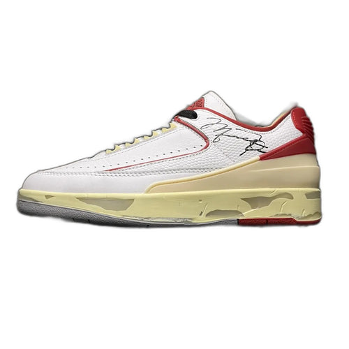 Off-White × Nike Air Jordan 2 Low "White and Varsity Red"