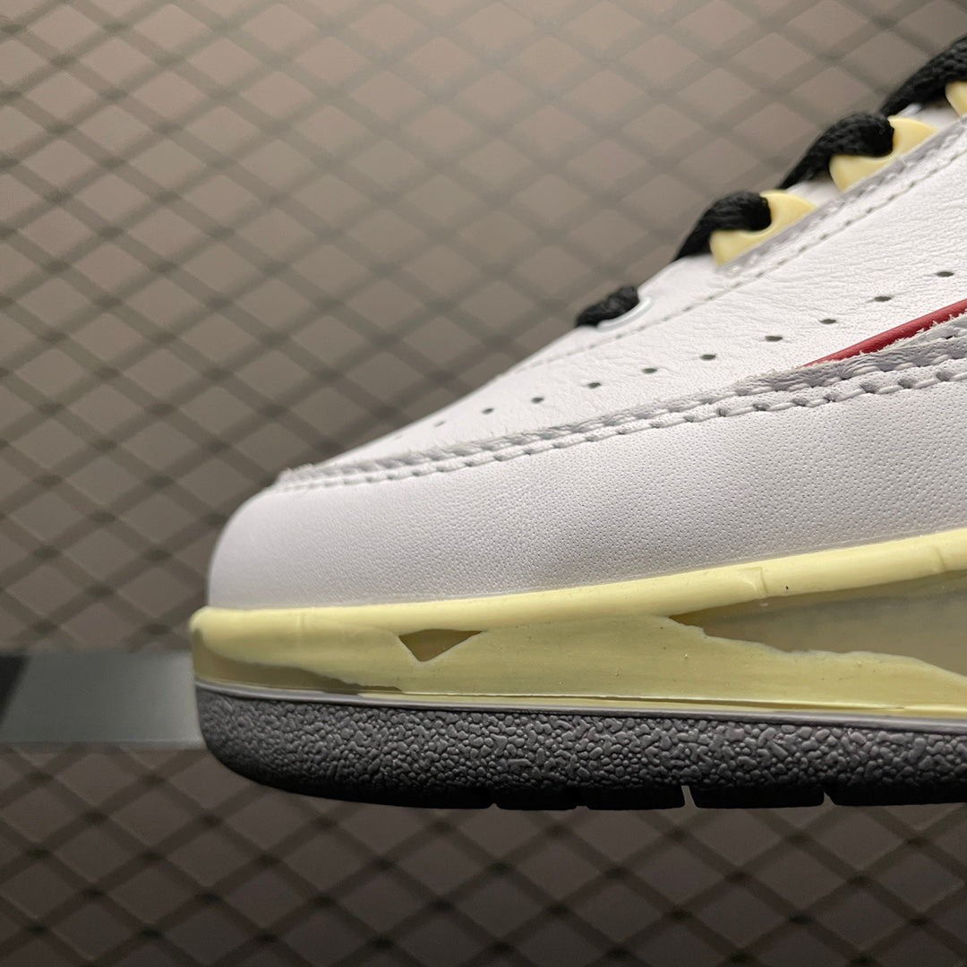 Off-White × Nike Air Jordan 2 Low "White and Varsity Red"