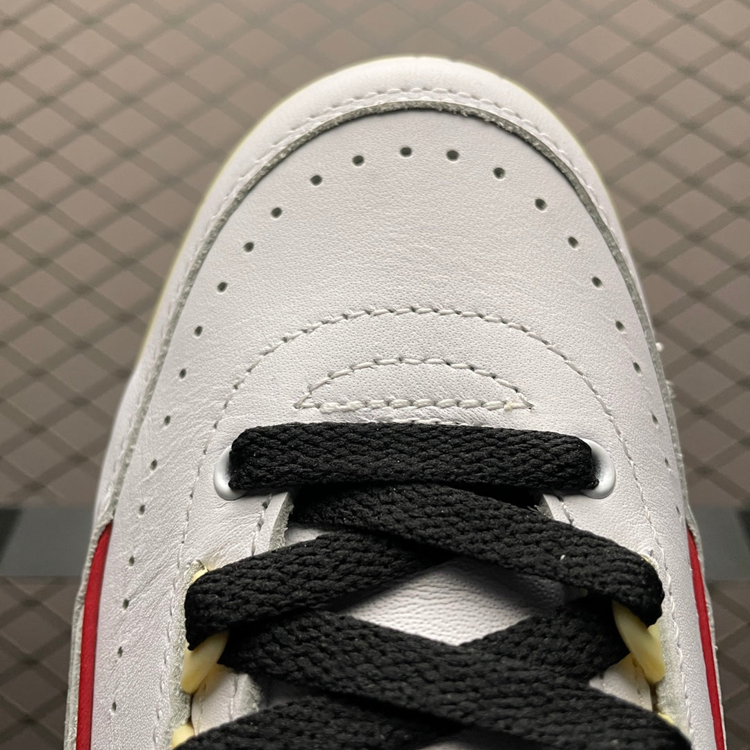 Off-White × Nike Air Jordan 2 Low "White and Varsity Red"