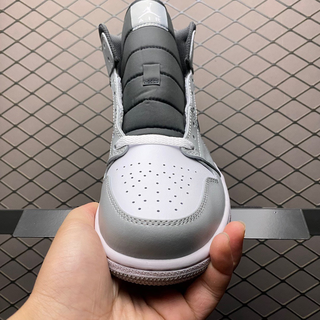 Nike PS Air Jordan 1 Mid "Grey-White/Anthracite"