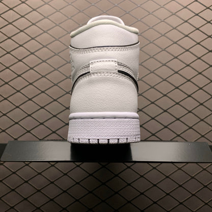 NIKE WMNS AIR JORDAN 1 MID "WHITE/BLACK"