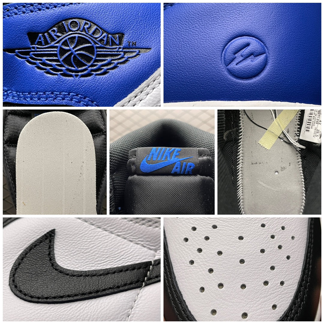 fragment design × Nike Air Jordan 1 RETRO High "Black/Sport Royal-White"