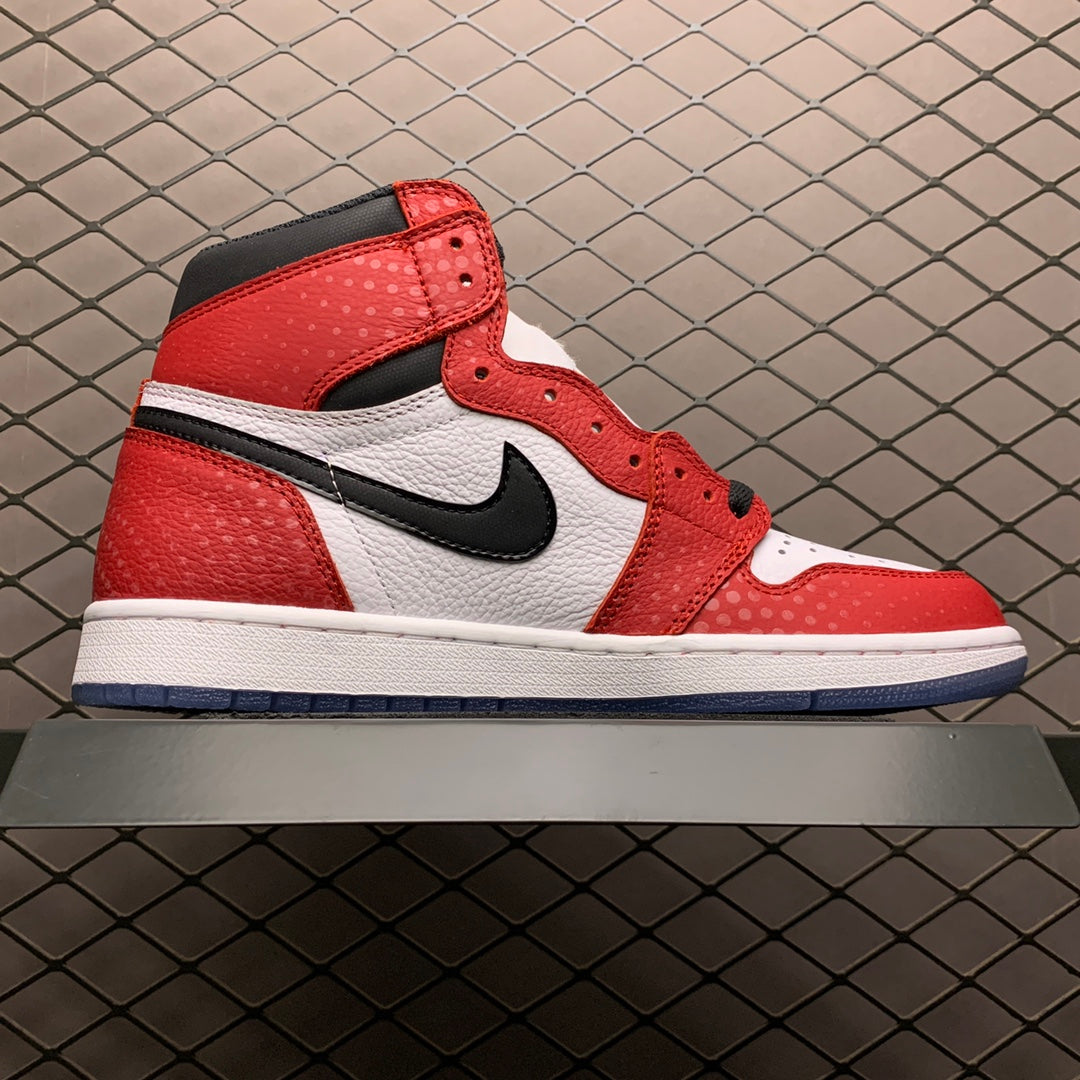 Spiderman × Nike Air Jordan 1 Origin Story "Gym Red/White-Photo Blue-Black"