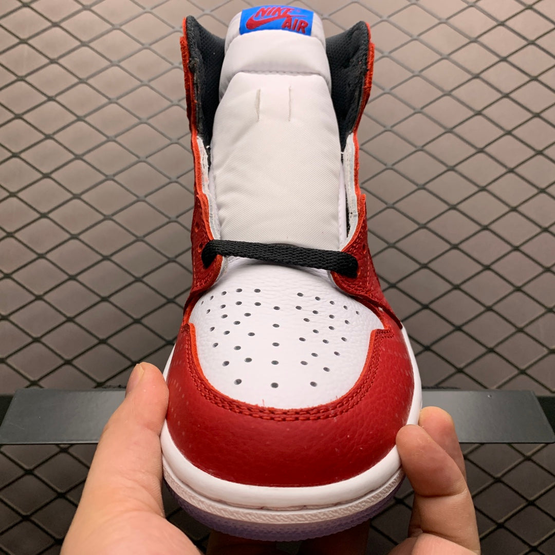 Spiderman × Nike Air Jordan 1 Origin Story "Gym Red/White-Photo Blue-Black"