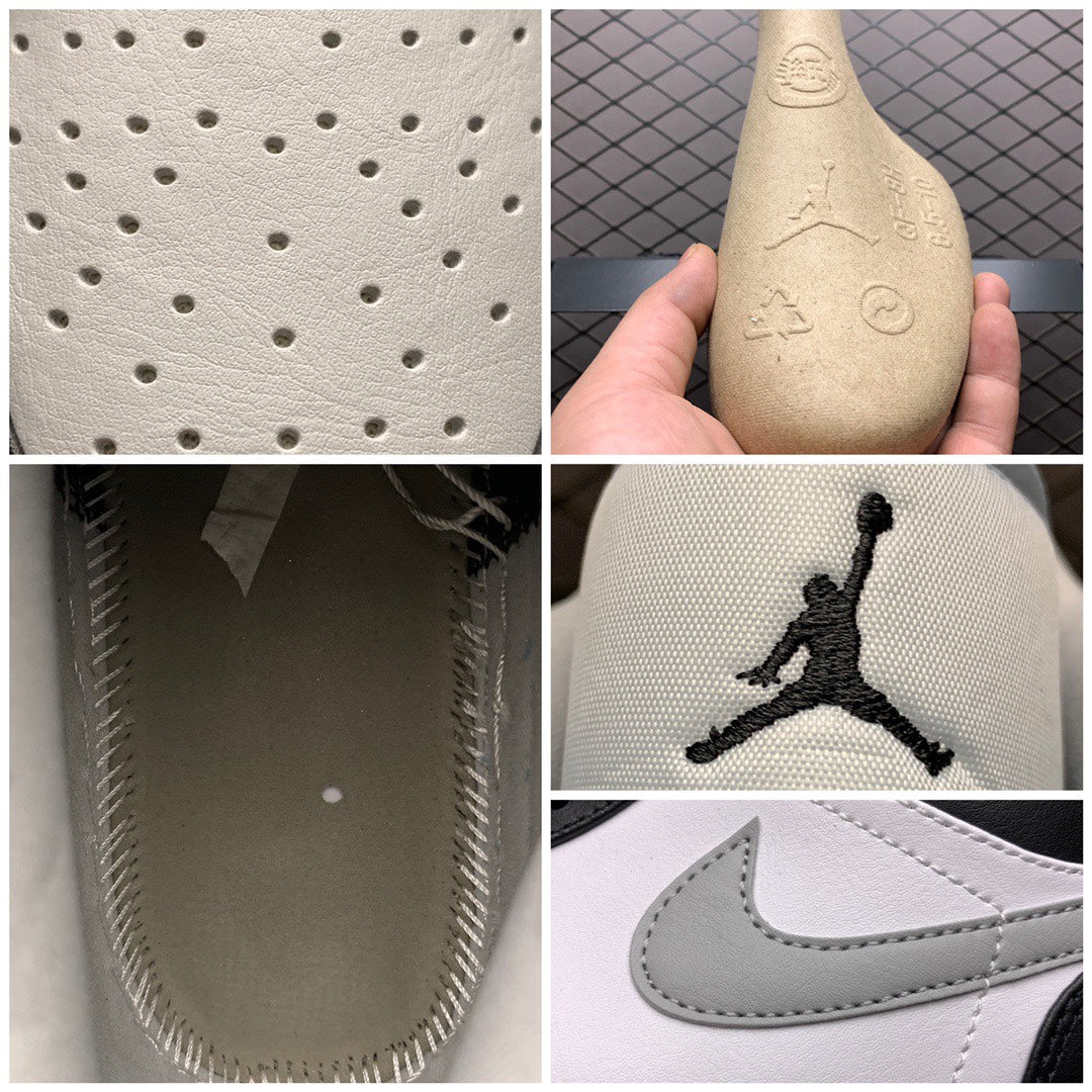 NIKE AIR JORDAN 1 LOW "BLACK/LIGHT SMOKE GREY"