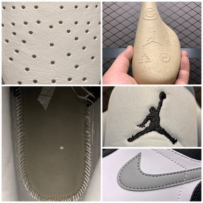 NIKE AIR JORDAN 1 LOW "BLACK/LIGHT SMOKE GREY"