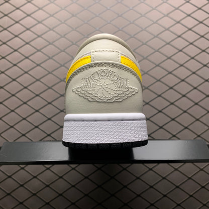 NIKE AIR JORDAN 1 LOW "LIGHT OREWOOD BROWN/AMARILLO-WHITE-LASER-BLUE"