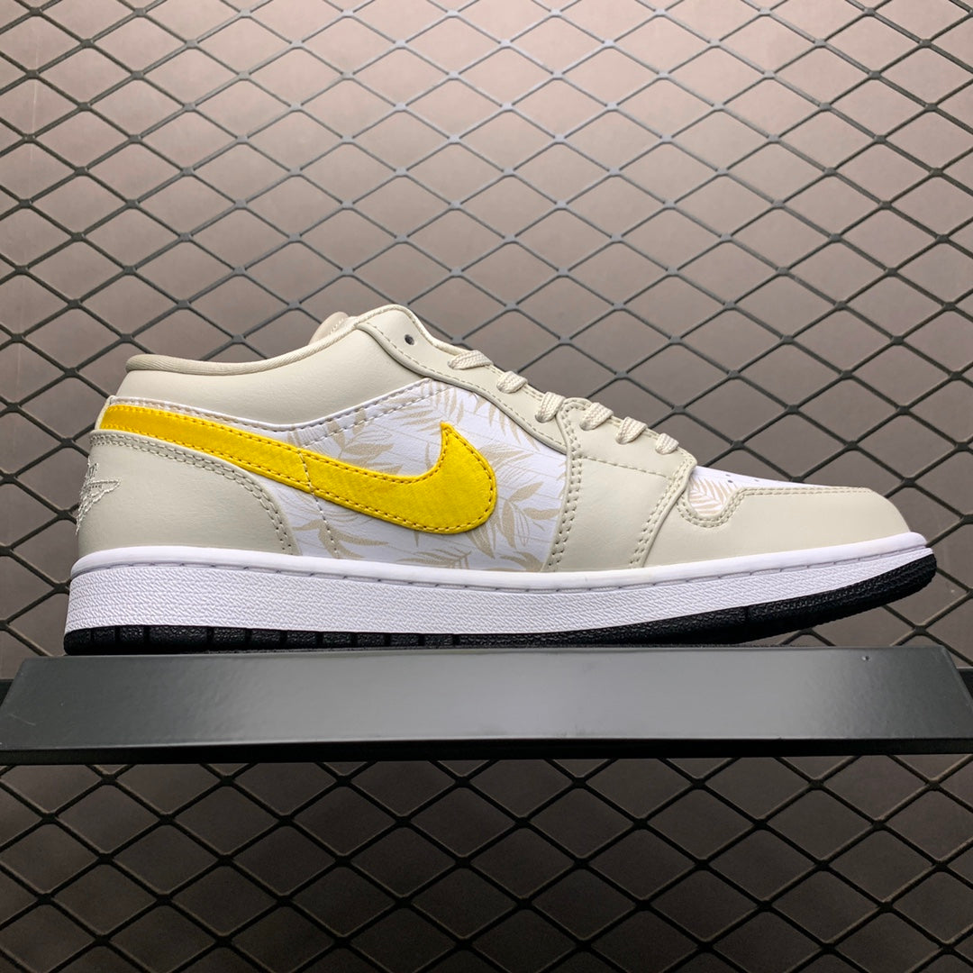 NIKE AIR JORDAN 1 LOW "LIGHT OREWOOD BROWN/AMARILLO-WHITE-LASER-BLUE"