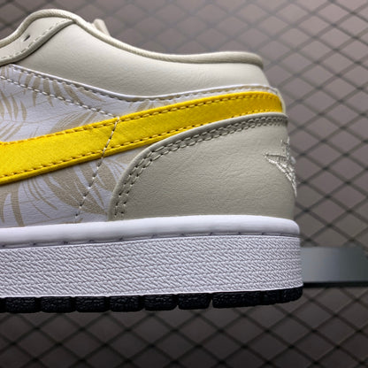 NIKE AIR JORDAN 1 LOW "LIGHT OREWOOD BROWN/AMARILLO-WHITE-LASER-BLUE"
