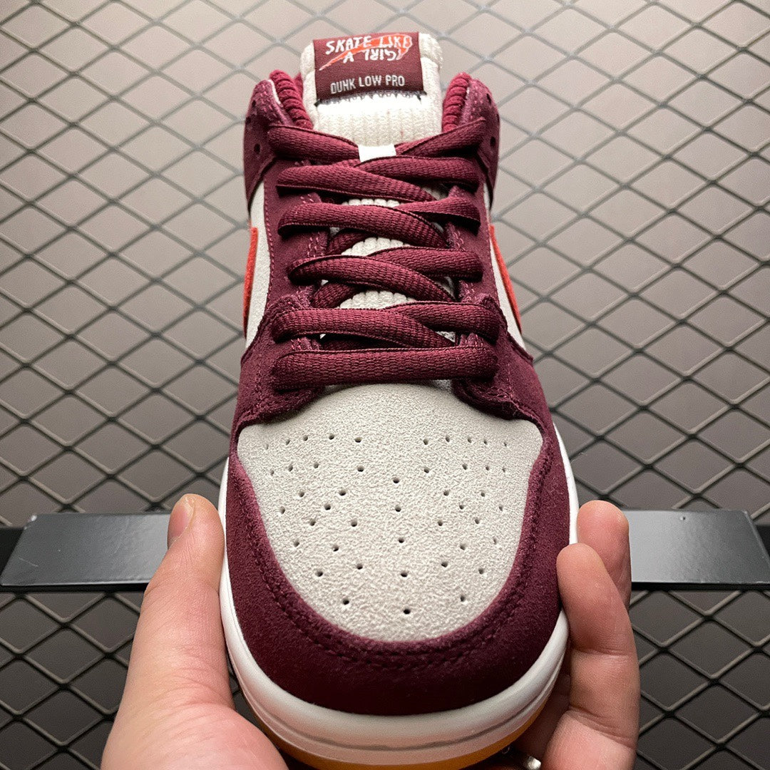 Skate Like a Girl × Nike SB Dunk Low Pro "Dark Beetroot"