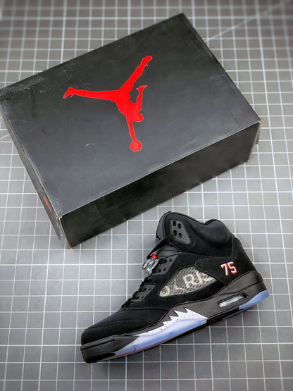 NIKE AIR JORDAN 5 PARIS SAINT-GERMAIN BLACK/CEMENT GREY