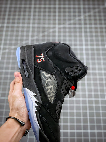 NIKE AIR JORDAN 5 PARIS SAINT-GERMAIN BLACK/CEMENT GREY