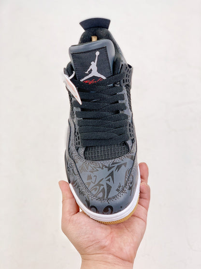 NIKE AIR JORDAN 4 RETRO LASER BLACK GUM (GS)