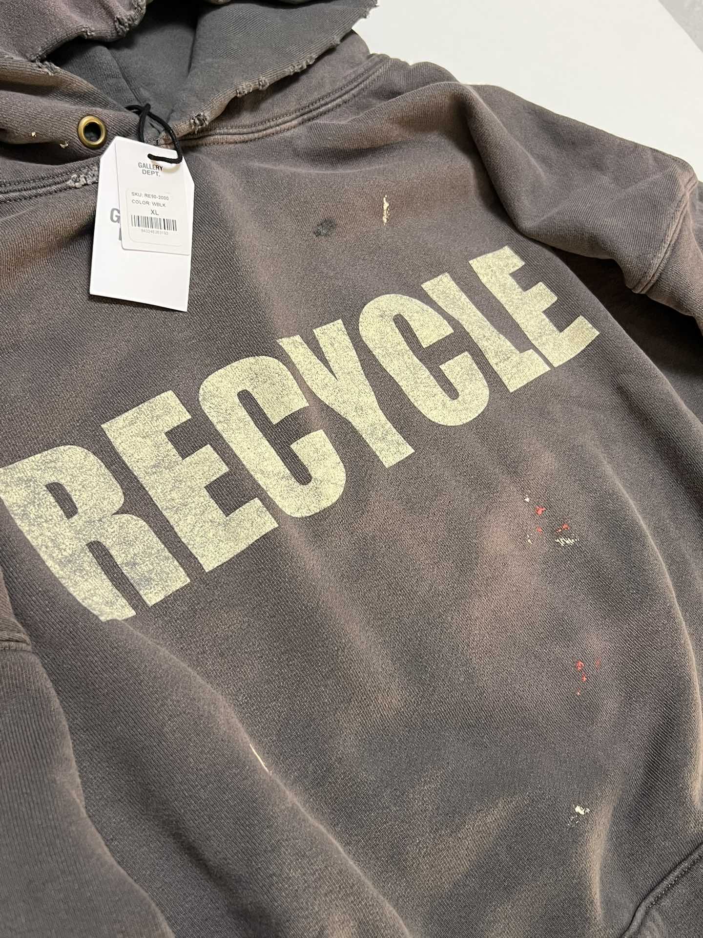 Gallery Dept. 90s Recycle Hoodie - Washed Black