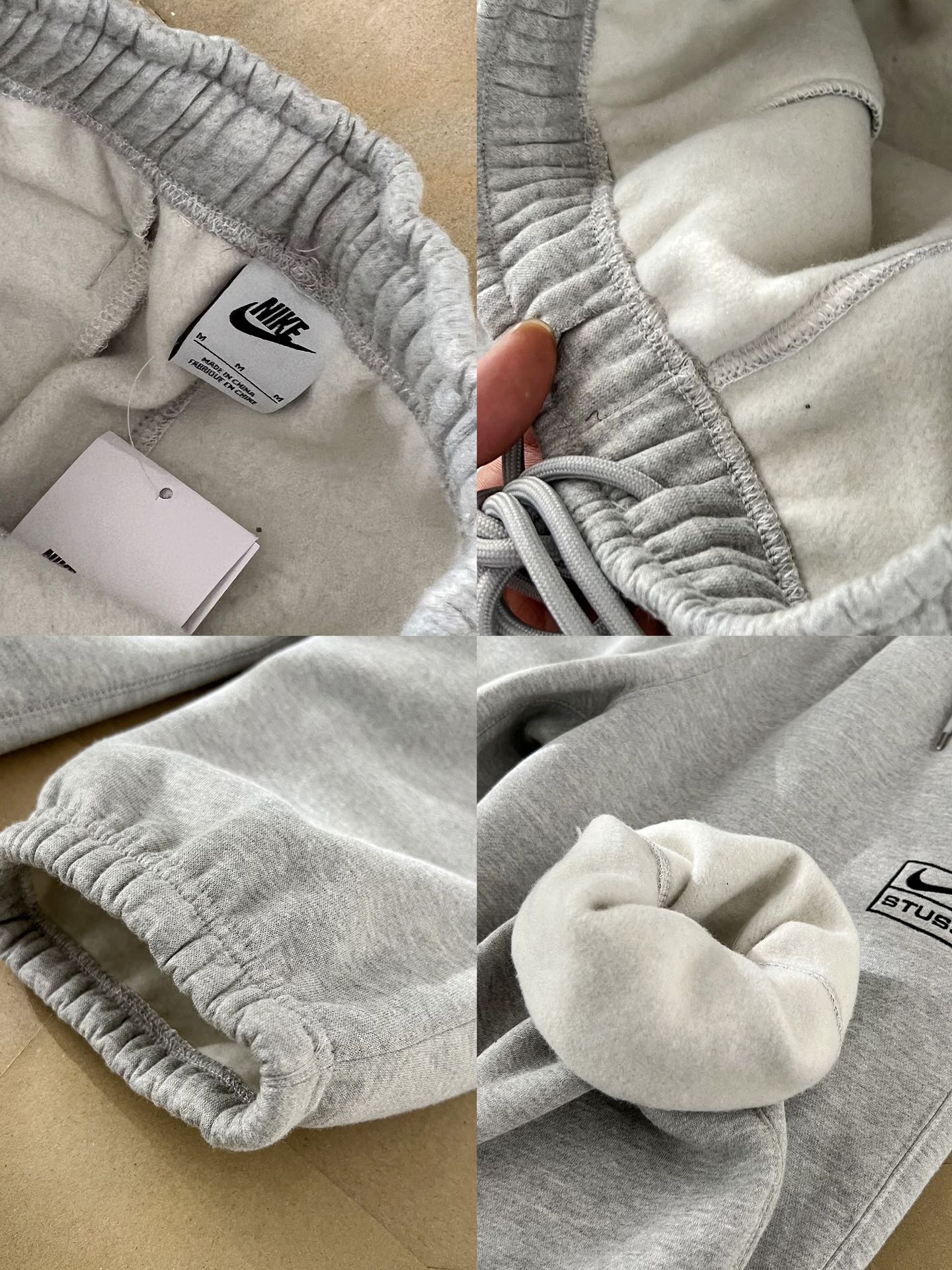 Nike x Stussy Washed Fleece Pants "Black"