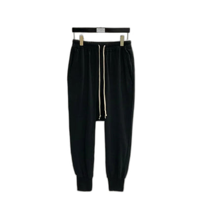 RICK OWENS Black Cotton Jersey Pants