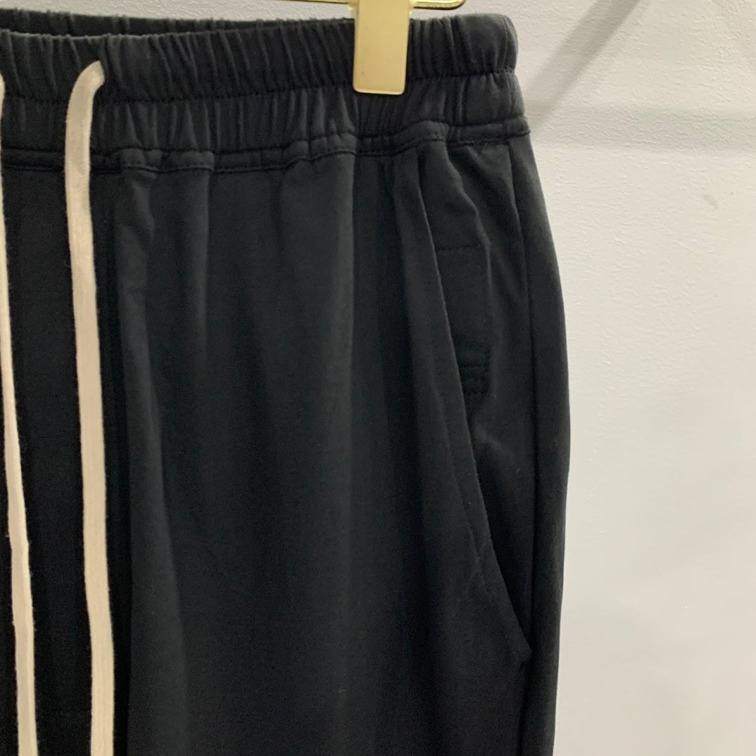 RICK OWENS Black Cotton Jersey Pants