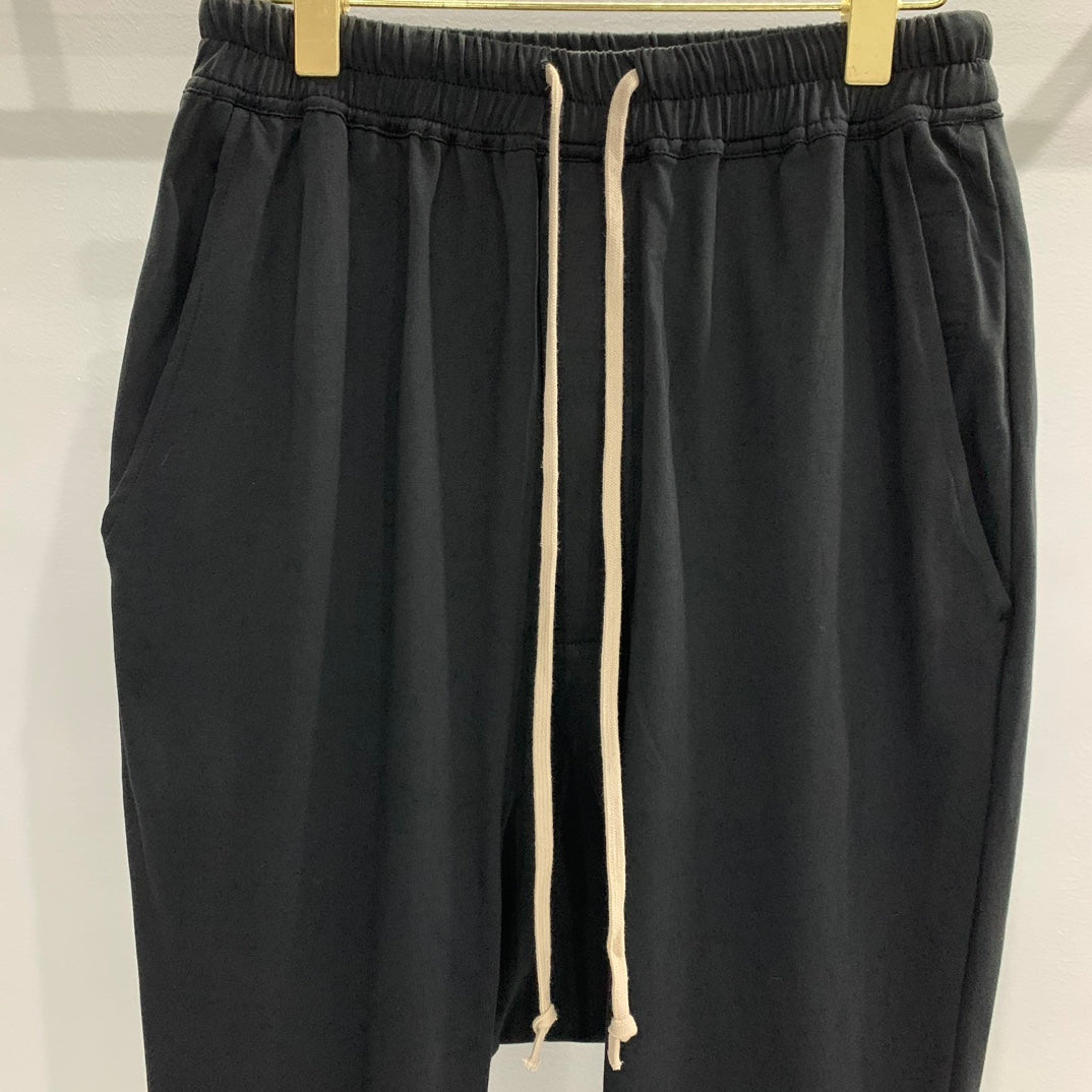 RICK OWENS Black Cotton Jersey Pants