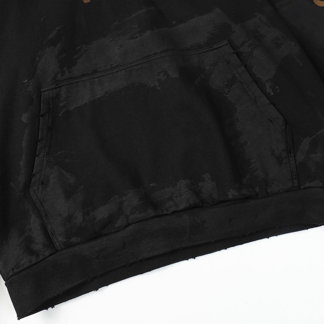 BALENCIAGA CRYPTO HOODIE BB Medium Fit Black