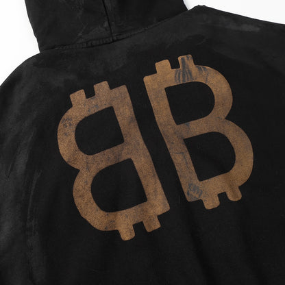 BALENCIAGA CRYPTO HOODIE BB Medium Fit Black