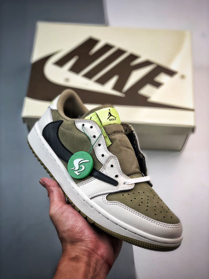 Travis Scott × Nike Air Jordan 1 Low Golf NRG "Neutral Olive"
