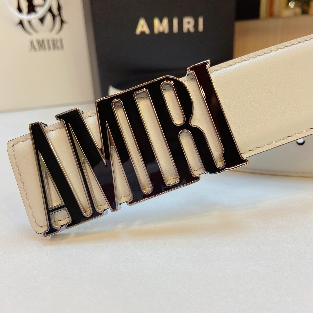 Amiri 3.8cm calfskin belt