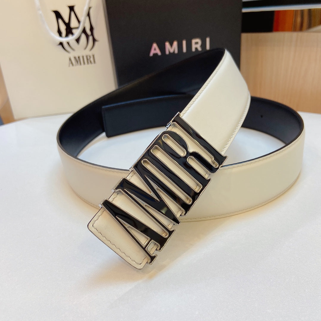 Amiri 3.8cm calfskin belt