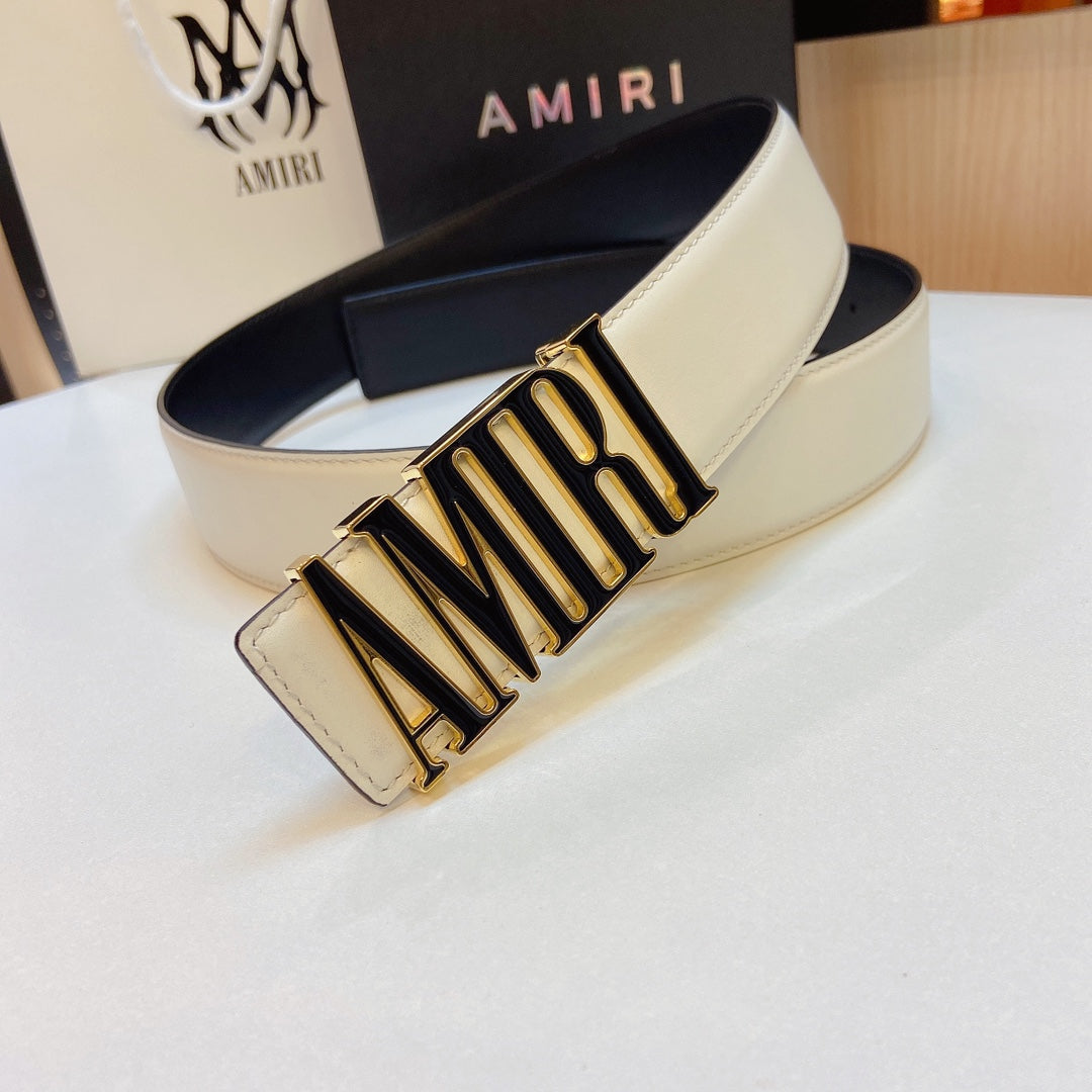 Amiri 3.8cm calfskin belt