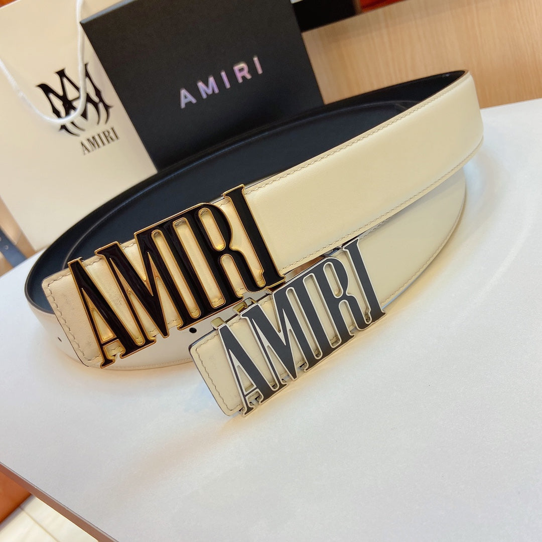 Amiri 3.8cm calfskin belt