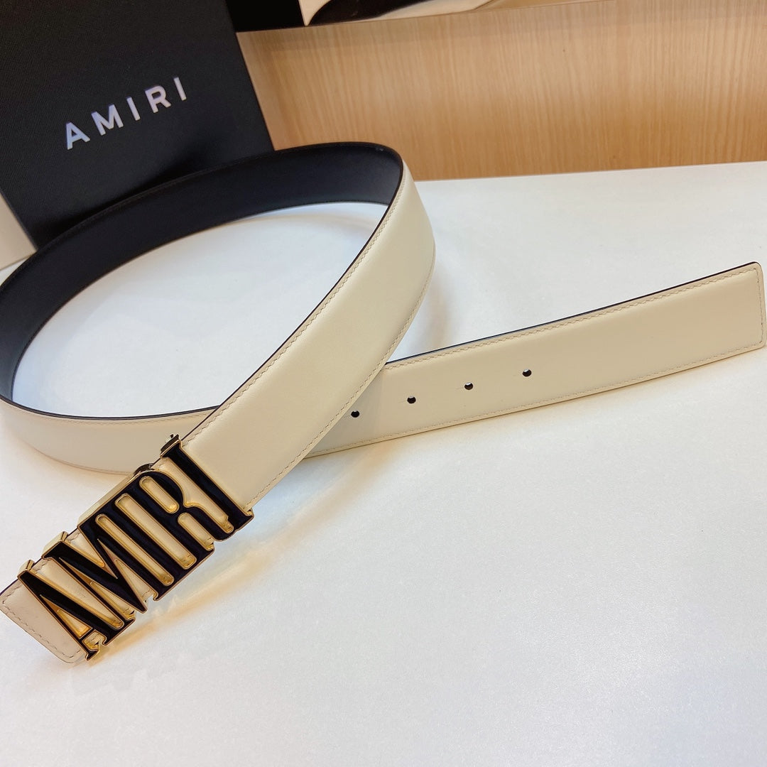 Amiri 3.8cm calfskin belt