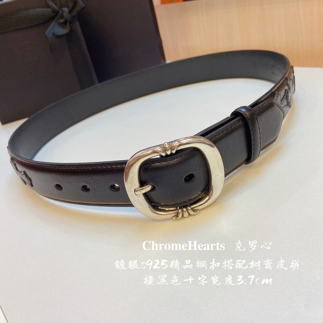 Chrome Heart black Cross Belt