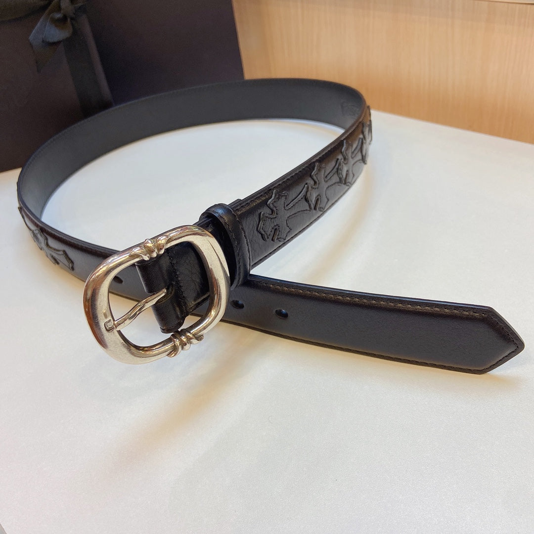 Chrome Heart black Cross Belt