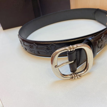 Chrome Heart black Cross Belt