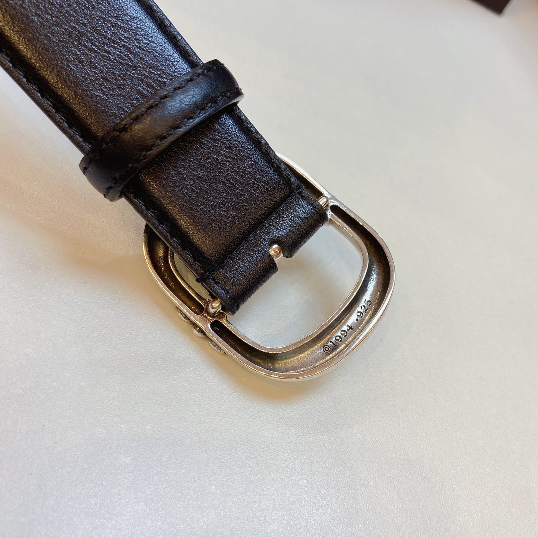 Chrome Heart black Cross Belt