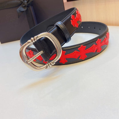 Chrome Heart Red Cross Belt
