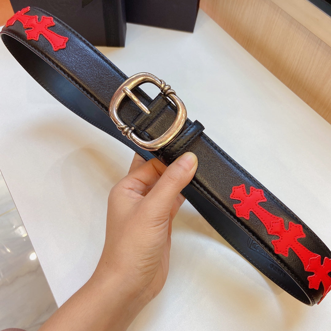 Chrome Heart Red Cross Belt