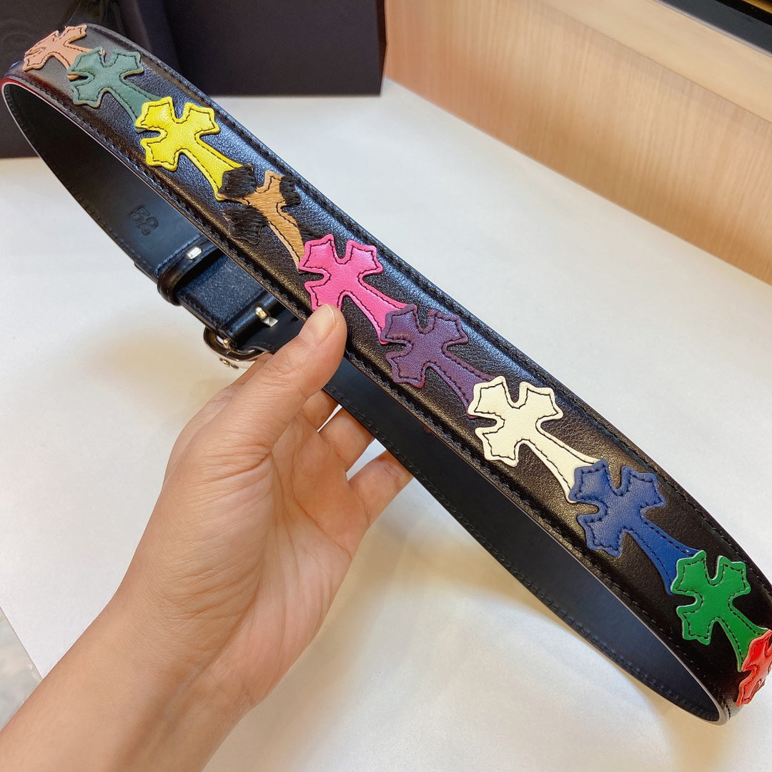 Chrome Heart Colorful Cross Belt