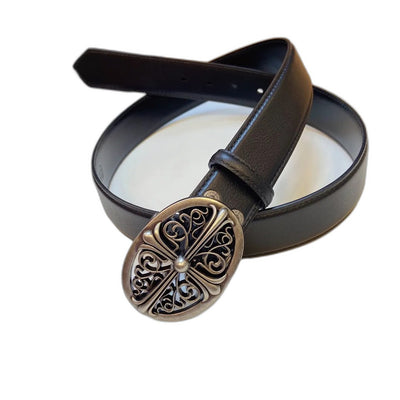 CHROME HEARTS Oval Cross Belt-3.7cm