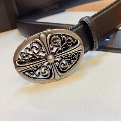 CHROME HEARTS Oval Cross Belt-3.7cm